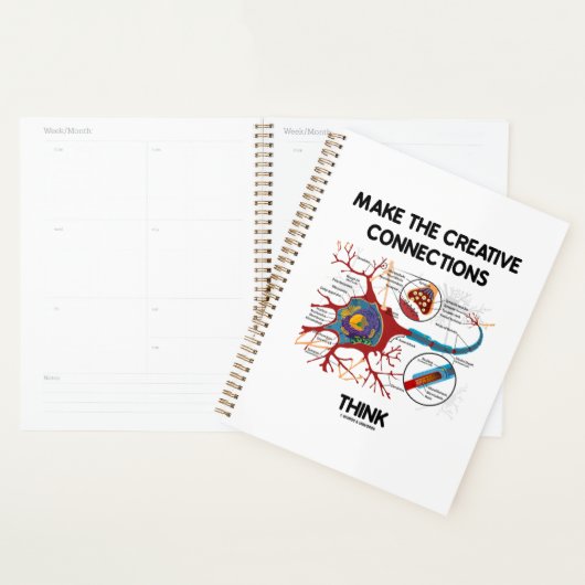 Maak de creatieve verbindingen denken neonsynaps planner (Display)