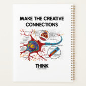 Maak de creatieve verbindingen denken neonsynaps planner (Achterkant)