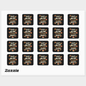 Maak de dag een beetje zoeter vierkante sticker (Vel)