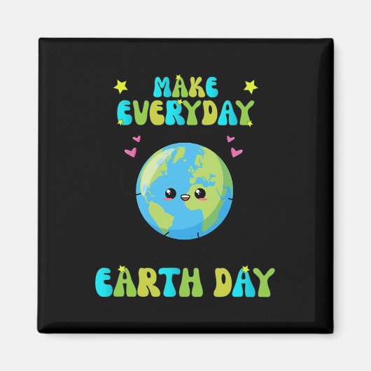 Maak de Dag van de Aarde Schattigee Dag van de Aar Magneet (Voorkant)
