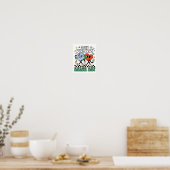 Maak de Dag van de Aarde Schattigee Dag van de Aar Poster (Keuken)