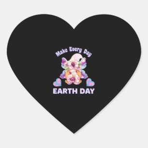 Maak de Dag van de Aarde - Schattigee Vlinder Gnom Hart Sticker