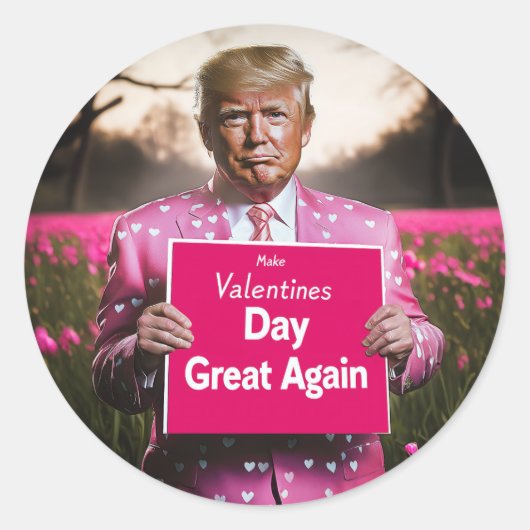 Maak de dag van Valentijn weer geweldig Ronde Sticker (Voorkant)