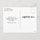 Maak de foto van de joy Dog los Feestdagenkaart (Achterkant)