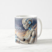 Maak de Future AI Artist Poster Koffiemok (Voorkant rechts)