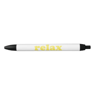 Maak de gele moderne typografie grappig zwarte inkt pen