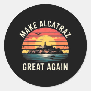 Maak de gevangenis weer geweldig Shirt Funny Trump Ronde Sticker