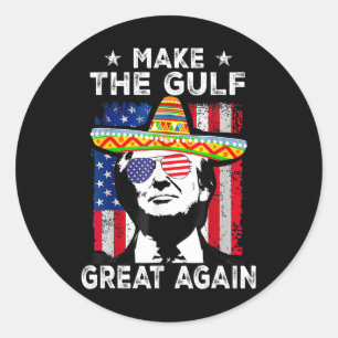 Maak de Golf weer geweldig Trump Mexico Amerika 20 Ronde Sticker