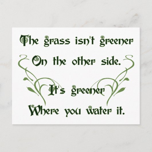 Maak de Grass Groer Briefkaart (Voorkant)