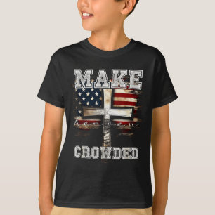 Maak de hemel druk Kruis _ Amerikaanse vlag Christ T-shirt