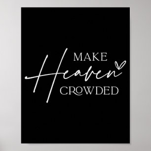Maak de hemel druk Kruis - Minimalistische christe Poster