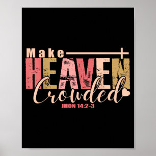 Maak de hemel druk Kruis - Minimalistische christe Poster