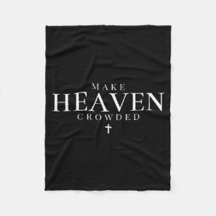 Maak de hemel druk kruis minimalistische christeli fleece deken