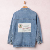 Maak de hemel drukke bloem denim jacket (Hangar)