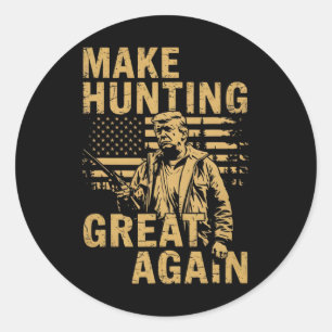 Maak de jacht weer geweldig Trump grappige jacht g Ronde Sticker