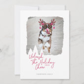 Maak de kerstfilm met de foto van de kerstman Fun  Feestdagenkaart (Voorkant)