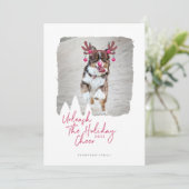 Maak de kerstfilm met de foto van de kerstman Fun  Feestdagenkaart (Staand voorkant)