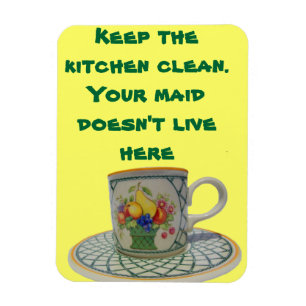 Maak de keuken schoon magneet