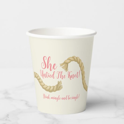 Maak de knoop los scheidingspartij papieren bekers (Voorkant)