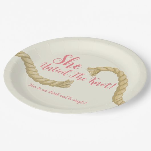 Maak de knoop los scheidingspartij papieren bordje (Gekanteld)