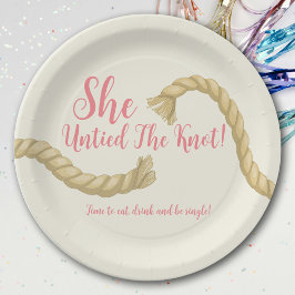 Maak de knoop los scheidingspartij papieren bordje