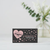 Maak de kunstlippen Roos Gold Heart lippenstift Visitekaartje (Staand voorkant)