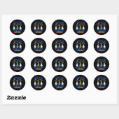 Maak de maand Blauwe Autisme Bewustheid Ronde Sticker (Vel)