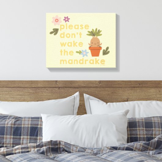 Maak de mandrake niet wakker canvas afdruk (Insitu (Slaapkamer))