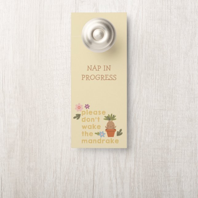 Maak de mandrake niet wakker deurhanger (Op knop)