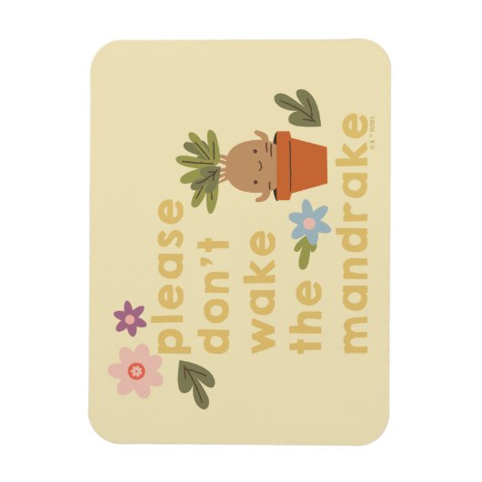 Maak de mandrake niet wakker magneet (Verticaal)