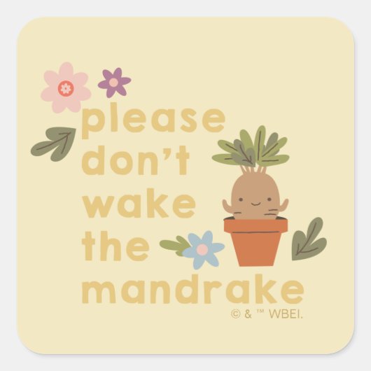 Maak de mandrake niet wakker vierkante sticker (Voorkant)
