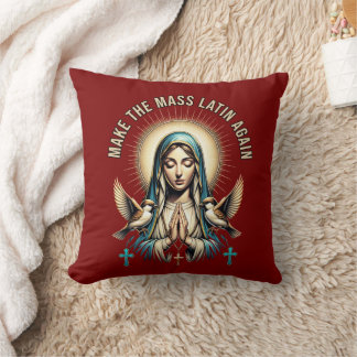 Maak de Mis weer Latijn Maagd Maria Kussen