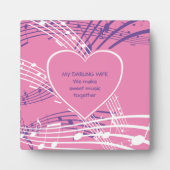 MAAK DE MUZIEK Valentijn Hart Darling Wife Fotoplaat (Voorkant)