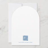 Maak de Nest Blue Baby shower QR-code klaar Kaart (Achterkant)