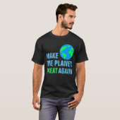 Maak de planeet weer groot zwart t-shirt (Voorkant volledig)