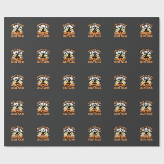 Maak De Pompoen Weer Groot Halloween Design_1 Cadeaupapier (Vlak)