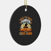 Maak De Pompoen Weer Groot Halloween Design_1 Keramisch Ornament (Rechts)