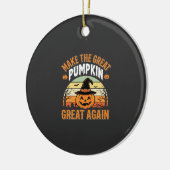 Maak De Pompoen Weer Groot Halloween Design_1 Keramisch Ornament (Links)