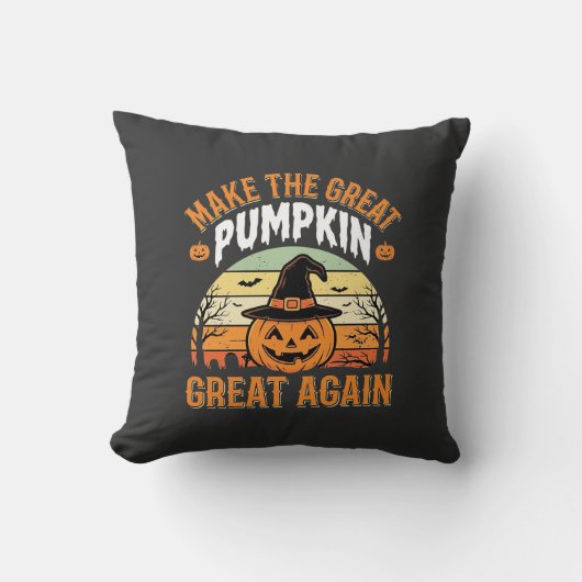 Maak De Pompoen Weer Groot Halloween Design_1 Kussen (Voorkant)