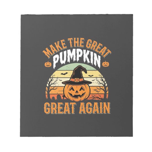 Maak De Pompoen Weer Groot Halloween Design_1 Notitieblok (Voorkant)
