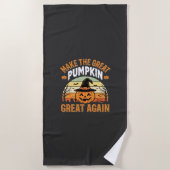 Maak De Pompoen Weer Groot Halloween Design_1 Strandlaken (Voorkant)
