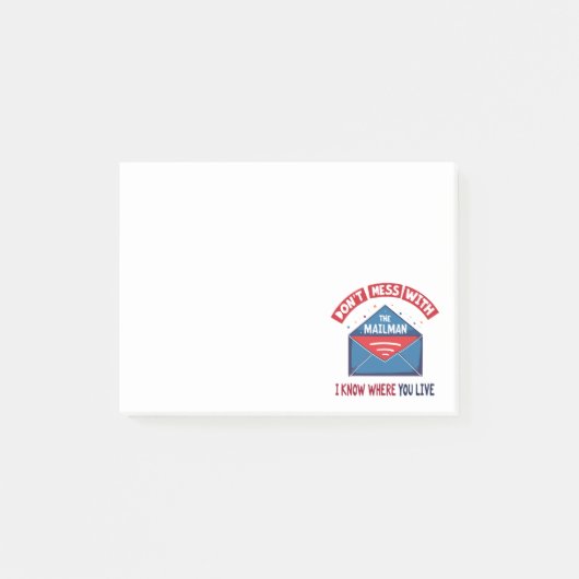 Maak de postbode niet kwaad Humor Post-it® Notes (Voorkant)