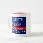 Maak de Republikeinen weer boos Tweekleurige Koffiemok (Voorkant links)