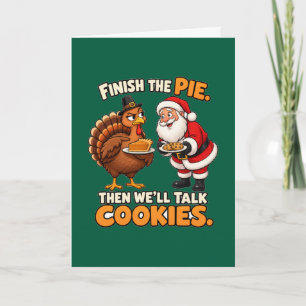 Maak de taart af en praat dan over koekjes Thanksg Kaart