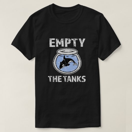 Maak de tanks leeg - bevrij het Shirt van de Orca  (Design voorkant)