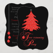 Maak de uitnodiging van de partij van de Rode Lace (Voorkant / Achterkant)