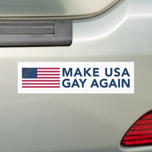 Maak de VS weer homoseksueel Bumpersticker (Op auto)