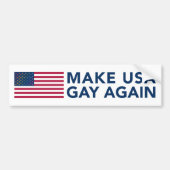 Maak de VS weer homoseksueel Bumpersticker (Voorkant)