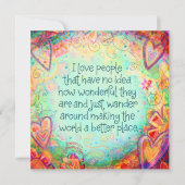 Maak de wereld beter heel  Dank je Kaart (Voorkant)