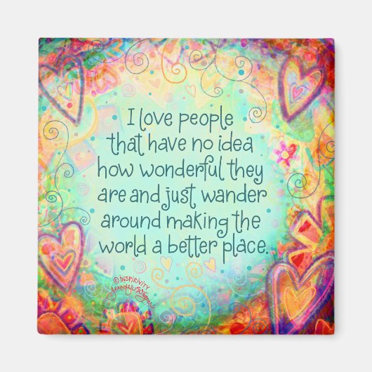 Maak de wereld beter Inspirerend vrienden  Magneet (Voorkant)